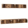 Juego de muebles de TV 5 pcs Madera vieja Mediano