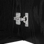 Conjunto de mueble de TV Montaje en la pared 5 pcs Roble Negro