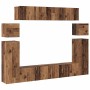 Gabinete de TV 8 pcs Marrón 30.5 x 30 x 90 cm