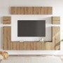 Gabinete de TV 8 pcs Marrón 30.5 x 30 x 90 cm