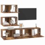 Conjunto de mueble de TV 4 pcs Madera vieja 80 x 30 x 30 cm