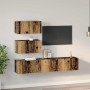Conjunto de mueble de TV 4 pcs Madera vieja 80 x 30 x 30 cm