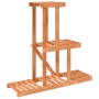 Soporte para flores de madera maciza abeto 81x25x75,5 cm