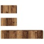 Conjunto de mueble de TV 4 pcs Madera vieja 80 x 30 x 30 cm