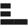 Conjunto de mueble de TV 4 pcs Roble negro 80 x 30 x 30 cm