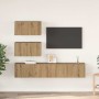 Conjunto de mueble de TV 4 pcs Roble artisan 80 x 30 x 30 cm