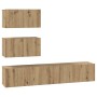 Conjunto de mueble de TV 4 pcs Roble artisan 80 x 30 x 30 cm