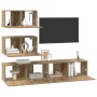 Conjunto de mueble de TV 4 pcs Roble artisan 80 x 30 x 30 cm