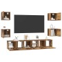 Conjunto de mueble de TV 7 pcs Madera vieja 60 x 30 x 30 cm