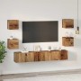 Conjunto de mueble de TV 7 pcs Madera vieja 60 x 30 x 30 cm
