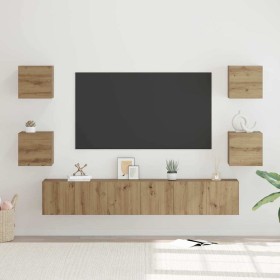 Conjunto de mueble de TV 7 pcs Roble artisan 60 x 30 x 30 cm