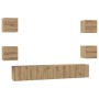 Conjunto de mueble de TV 7 pcs Roble artisan 60 x 30 x 30 cm