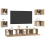 Conjunto de mueble de TV 7 pcs Roble artisan 60 x 30 x 30 cm