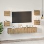 Conjunto de mueble de TV 7 pcs Roble artisan 60 x 30 x 30 cm