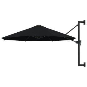Wandsonnenschirm mit schwarzem Metallstab, 300 cm. von vidaXL, Sonnenschirme - Ref: Foro24-47300, Preis: 96,62 €, Rabatt: %