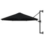 Wandsonnenschirm mit schwarzem Metallstab, 300 cm. von vidaXL, Sonnenschirme - Ref: Foro24-47300, Preis: 91,81 €, Rabatt: %