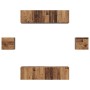 Conjunto de mueble de TV 6 pcs Madera vieja 60 x 30 x 30 cm
