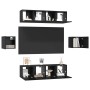 Conjunto de mueble de TV 6 pcs Roble negro 60 x 30 x 30 cm
