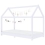 Estructura de cama infantil madera maciza pino blanco 80x160 cm