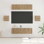 Conjunto de mueble de TV 6 pcs Roble artisan