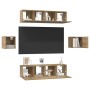 Conjunto de mueble de TV 6 pcs Roble artisan