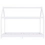 Estructura de cama infantil madera maciza pino blanco 80x160 cm