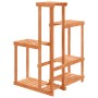 Soporte para flores de madera maciza abeto 62,5x61,5x101,5 cm