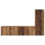 Conjunto de mueble de TV 3 pcs Madera vieja 60 x 30 x 30 cm