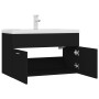 Mueble con lavabo madera de ingeniería negro de vidaXL, Tocadores de baño - Ref: Foro24-3071280, Precio: 224,04 €, Descuento: %