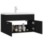Black engineered wood cabinet with sink by vidaXL, bathroom vanities - Ref: Foro24-3071280, Price: 207,79 €, Discount: %