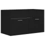 Black engineered wood cabinet with sink by vidaXL, bathroom vanities - Ref: Foro24-3071280, Price: 207,79 €, Discount: %