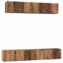Juego de muebles de TV 5 pcs Madera vieja Estándar Mediano