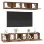 Juego de muebles de TV 5 pcs Madera vieja Estándar Mediano