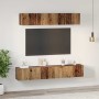 Juego de muebles de TV 5 pcs Madera vieja Estándar Mediano