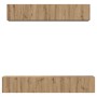 Juego de muebles de TV Montaje en la pared 5 pcs Roble artisan
