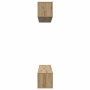Juego de muebles de TV Montaje en la pared 5 pcs Roble artisan