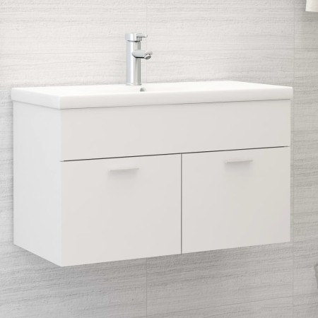 Weißer Waschbeckenunterschrank aus Holzwerkstoff von vidaXL, Badezimmerwaschtische - Ref: Foro24-3071279, Preis: 222,41 €, Ra...
