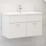 Mueble con lavabo madera de ingeniería blanco de vidaXL, Tocadores de baño - Ref: Foro24-3071279, Precio: 206,22 €, Descuento: %