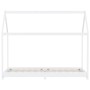 Estructura de cama infantil madera maciza pino blanco 90x200 cm
