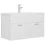Mueble con lavabo madera de ingeniería blanco de vidaXL, Tocadores de baño - Ref: Foro24-3071279, Precio: 206,22 €, Descuento: %