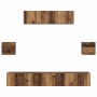 Conjunto de mueble de TV 7 pcs Madera vieja 80 x 30 x 30 cm