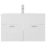 Mueble con lavabo madera de ingeniería blanco de vidaXL, Tocadores de baño - Ref: Foro24-3071279, Precio: 206,22 €, Descuento: %