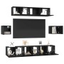Conjunto de mueble de TV 7 pcs Roble negro 80 x 30 x 30 cm