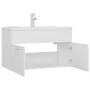 Mueble con lavabo madera de ingeniería blanco de vidaXL, Tocadores de baño - Ref: Foro24-3071279, Precio: 206,22 €, Descuento: %