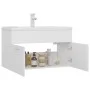 Mueble con lavabo madera de ingeniería blanco de vidaXL, Tocadores de baño - Ref: Foro24-3071279, Precio: 206,22 €, Descuento: %