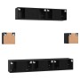 Conjunto de mueble de TV 7 pcs Roble negro 80 x 30 x 30 cm