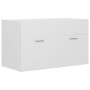 Weißer Waschbeckenunterschrank aus Holzwerkstoff von vidaXL, Badezimmerwaschtische - Ref: Foro24-3071279, Preis: 222,41 €, Ra...