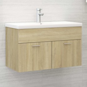 Mueble con lavabo madera de ingeniería roble Sonoma