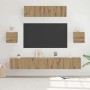 Conjunto de mueble de TV 7 pcs Roble artisan 80 x 30 x 30 cm