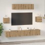 Conjunto de mueble de TV 7 pcs Roble artisan 80 x 30 x 30 cm
